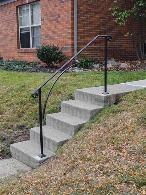 How To Install Metal Railing On Concrete Steps How to Anchor a Steel Handrail to Concrete Steps - YouTube